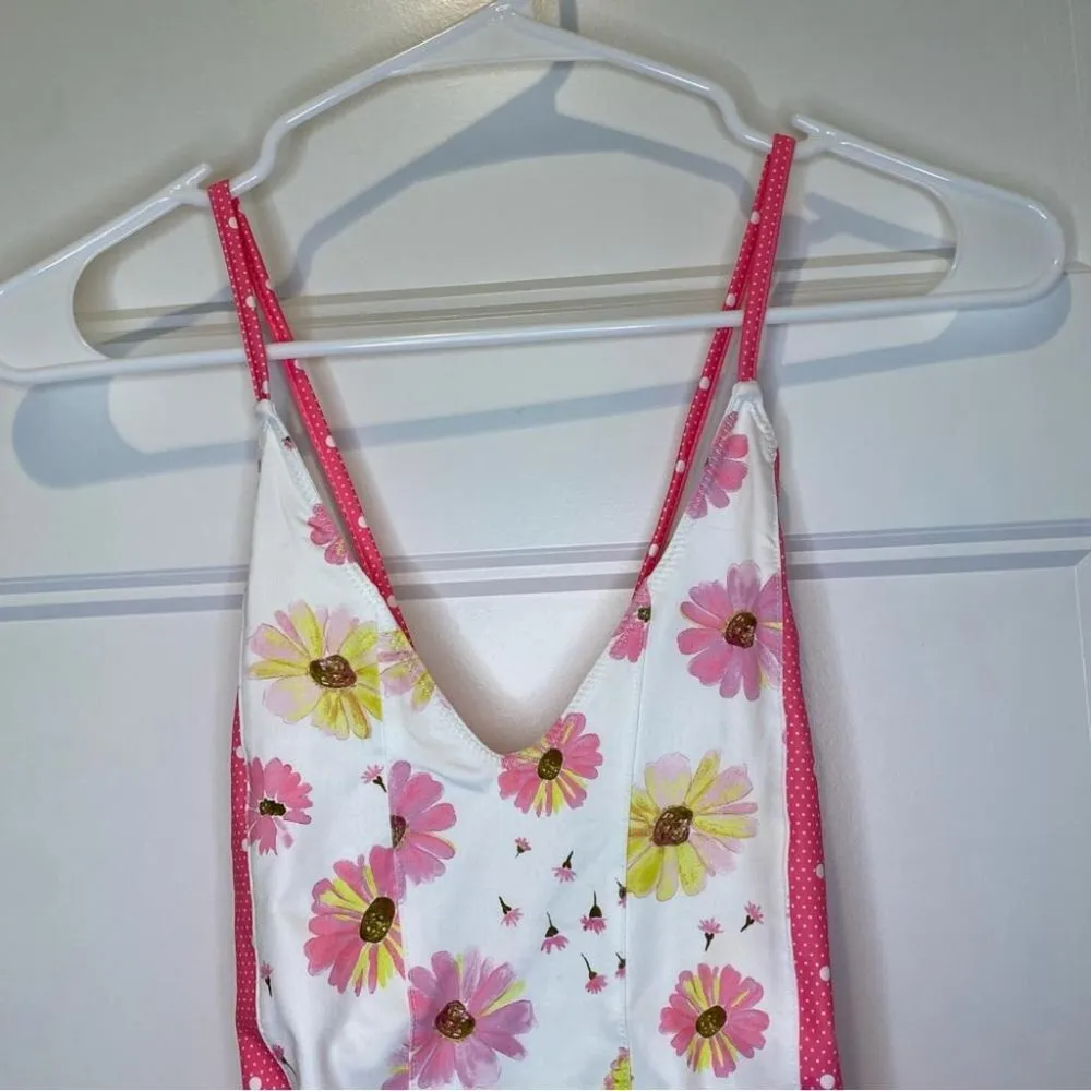 Loveshackfancy Bright Peony Pink Multi Mix Print Shailee One Piece Swimsuit XS - Image 7