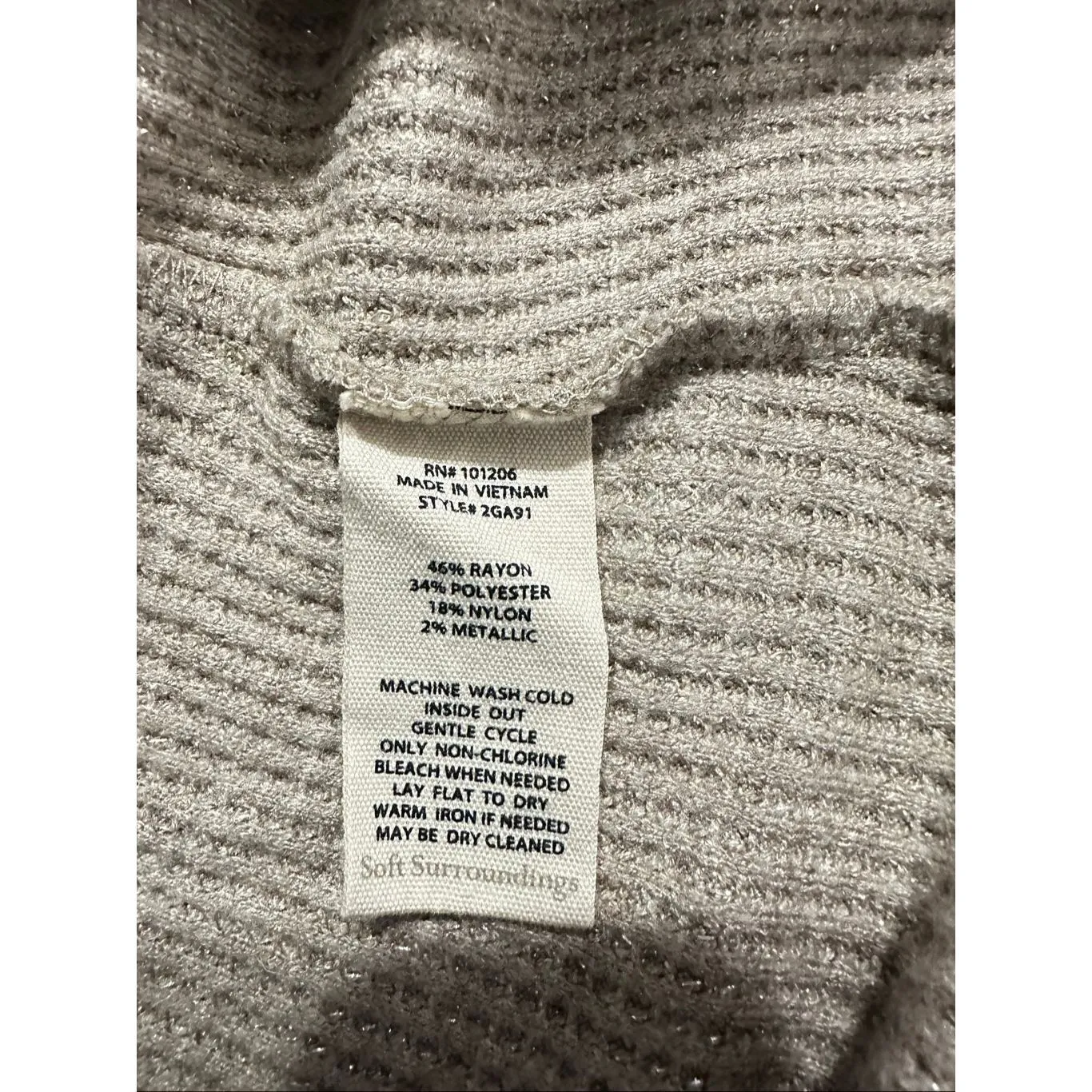 Soft Surroundings  Melina Waffle Pullover Women’s Size Small Crewneck Sweater - Image 6