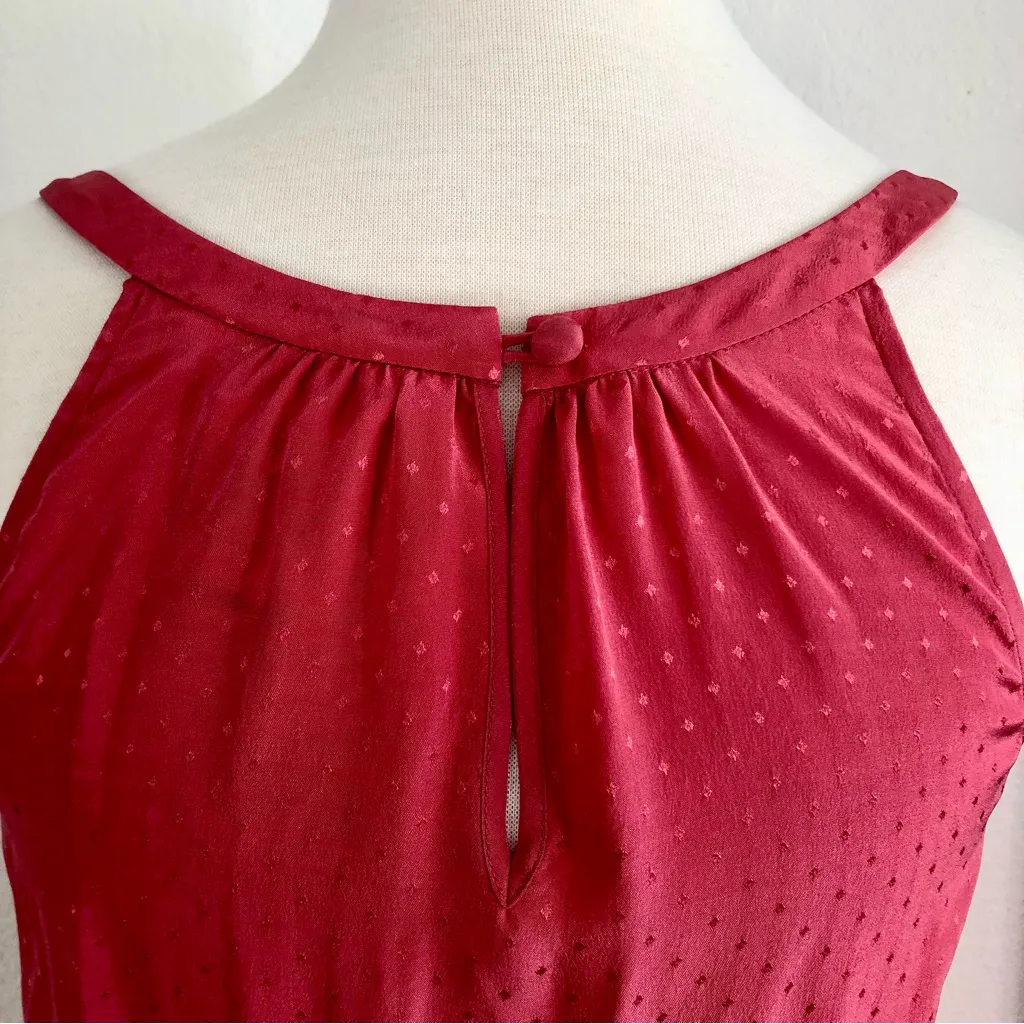 Rebecca Taylor Size 2 Silk Raspberry Pink Polka Dot Ruffle Dress Coquette Spring - Image 4