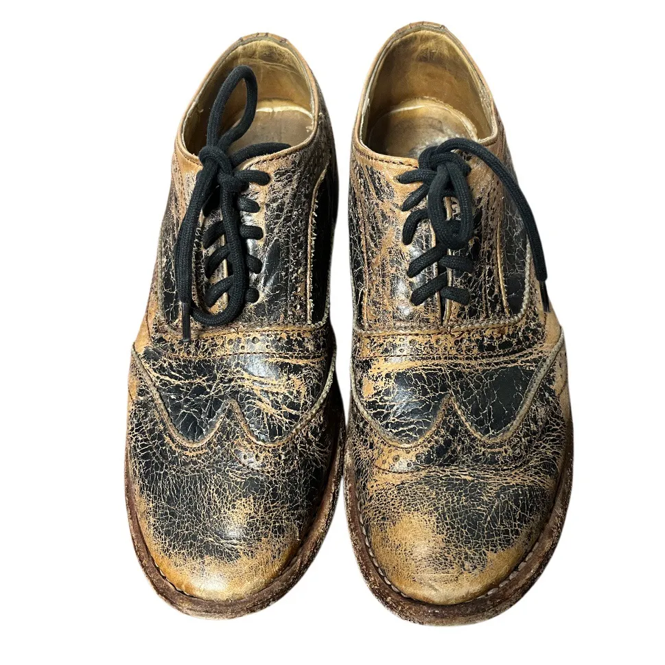 BED STU Lita Oxford Shoes Lace Up Distressed Wingtip Brogues Womens Size 9 - Image 8