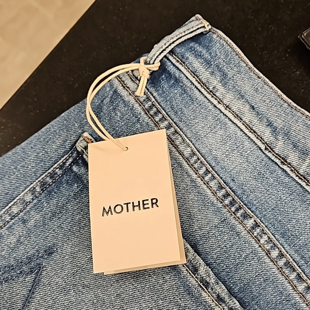 đź’•MOTHERđź’• The Backstabber Flood Jeans ~ High On the Hog 34 NWT Blue - Image 13