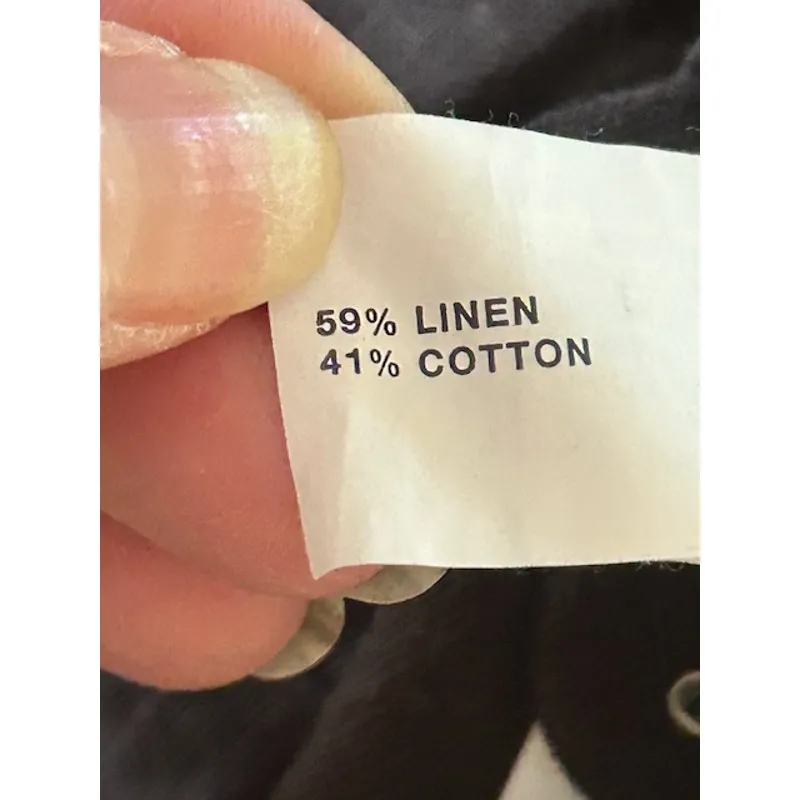 GAP Women’s Black Linen Cotton Blazer Jacket Size 12 - Image 5