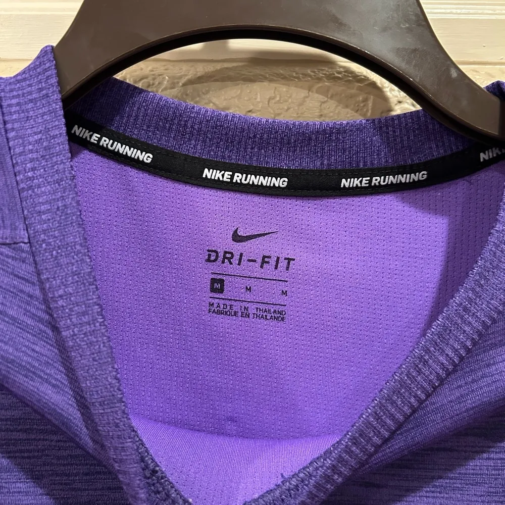 Nike Dri Fit Purple Long Sleeve Top - Image 7