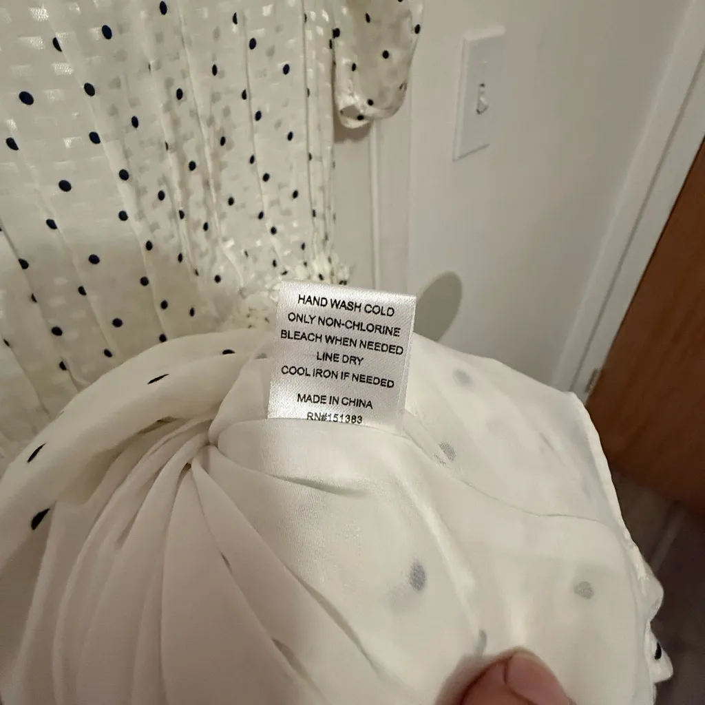 Current Air White Mini Dress with Black Dots - Image 7