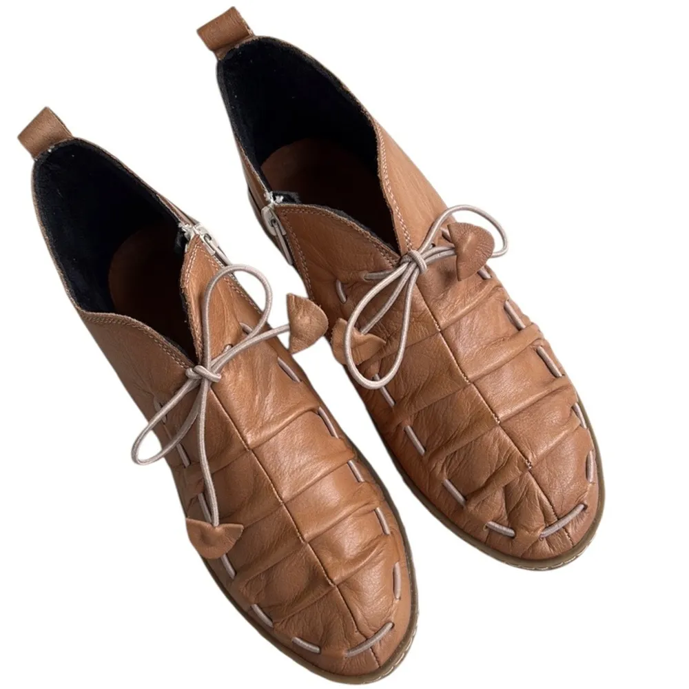 Like New Spring Step Leather Nespea Booties Tan Size 7.5 - 8 - Image 2