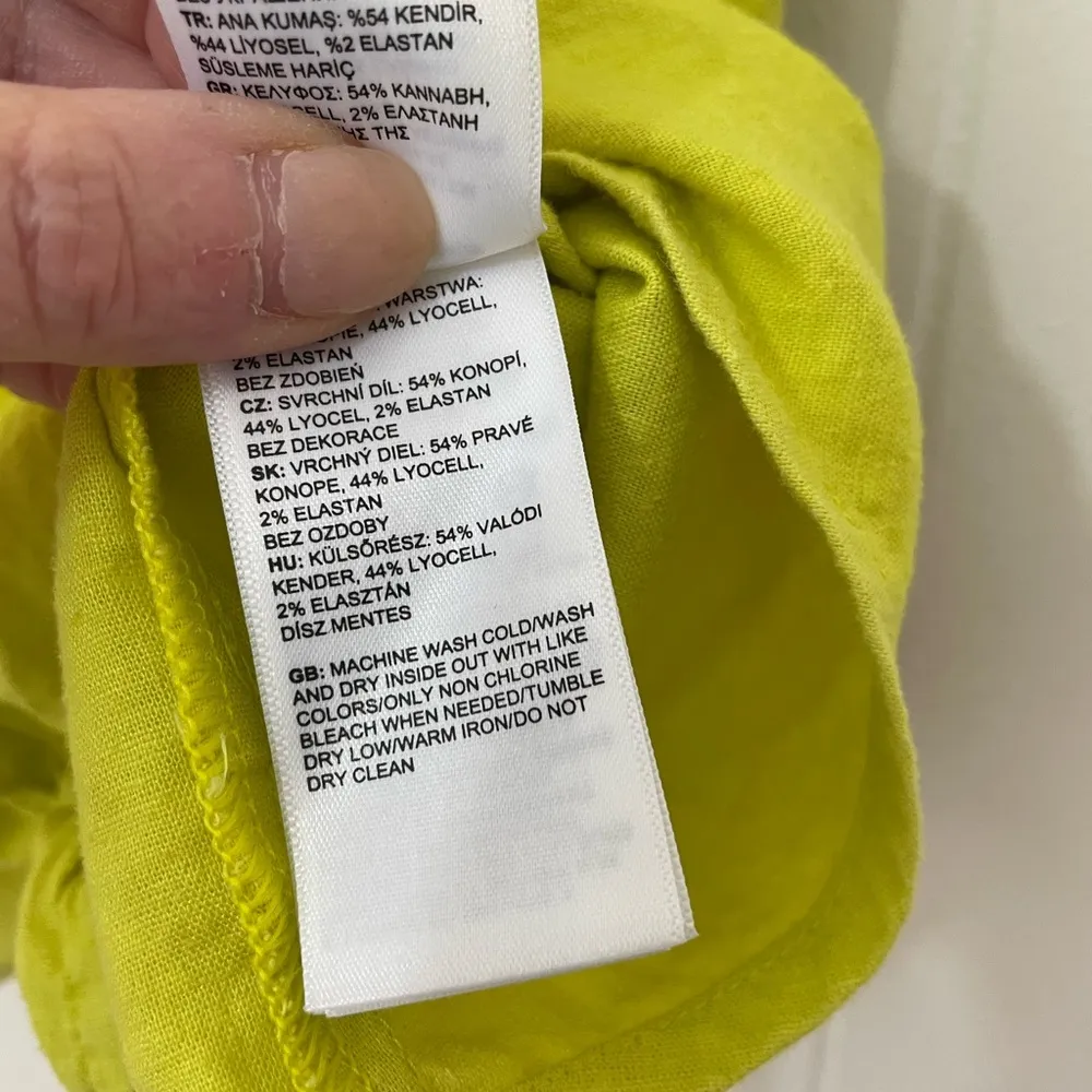 The North Face Hillrose Hemp Tank Top Sulphur Spring Green ~ Women’s Size L - Image 8