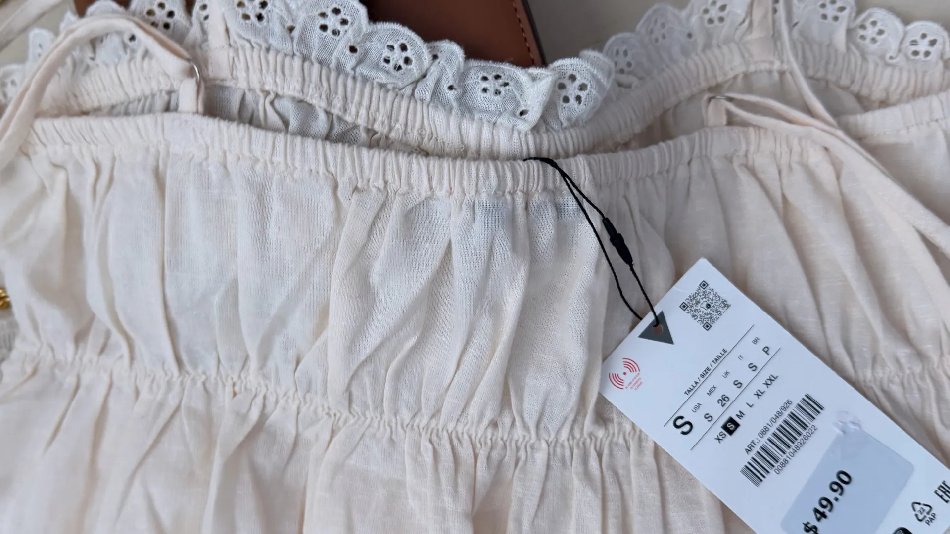 ZARA Embroidered Babydoll Top - Image 6