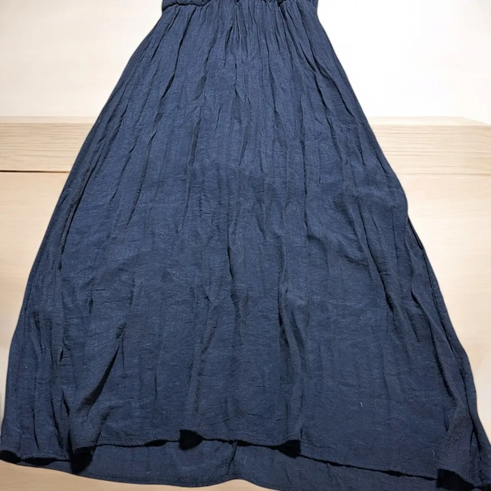 Sz 14 Large Gauze Halter Navy Blue Maxi dress AUW Wedding - Image 3
