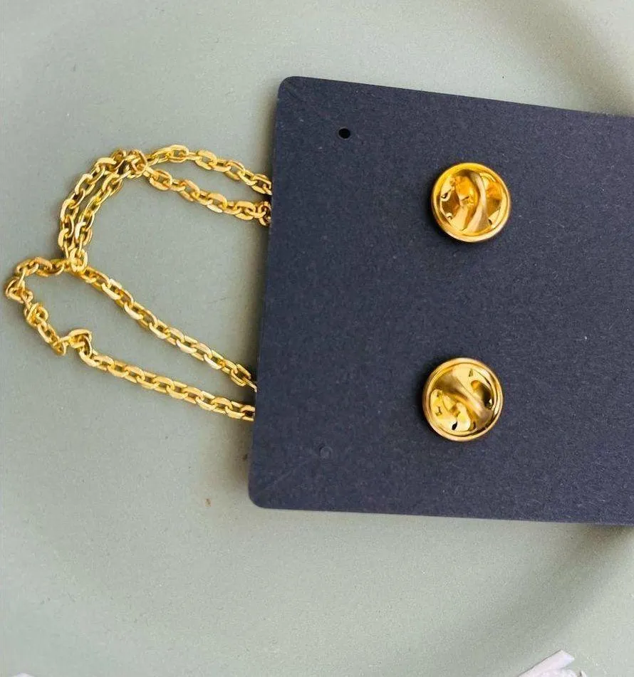 Cherry Blossom and Petal Chain Collar Pins NWOT - Image 2