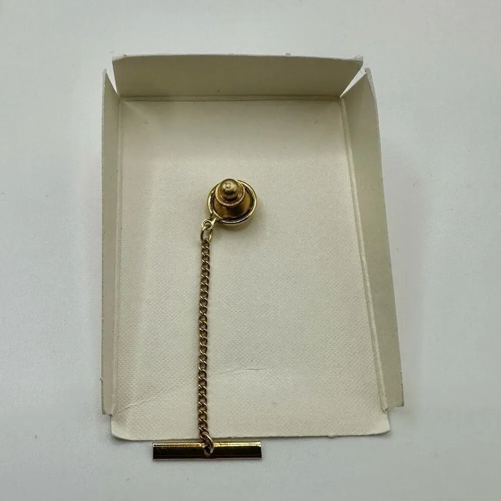 Express Pearls gold tone and faux pearl vintage pin - Image 3