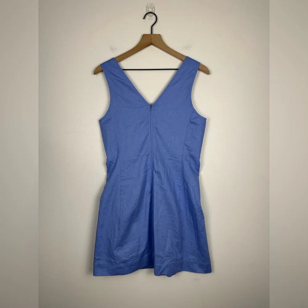 Banana Republic Linen Blend V Neck Lightweight Midi Dress Women’s Sz 4 - Image 5