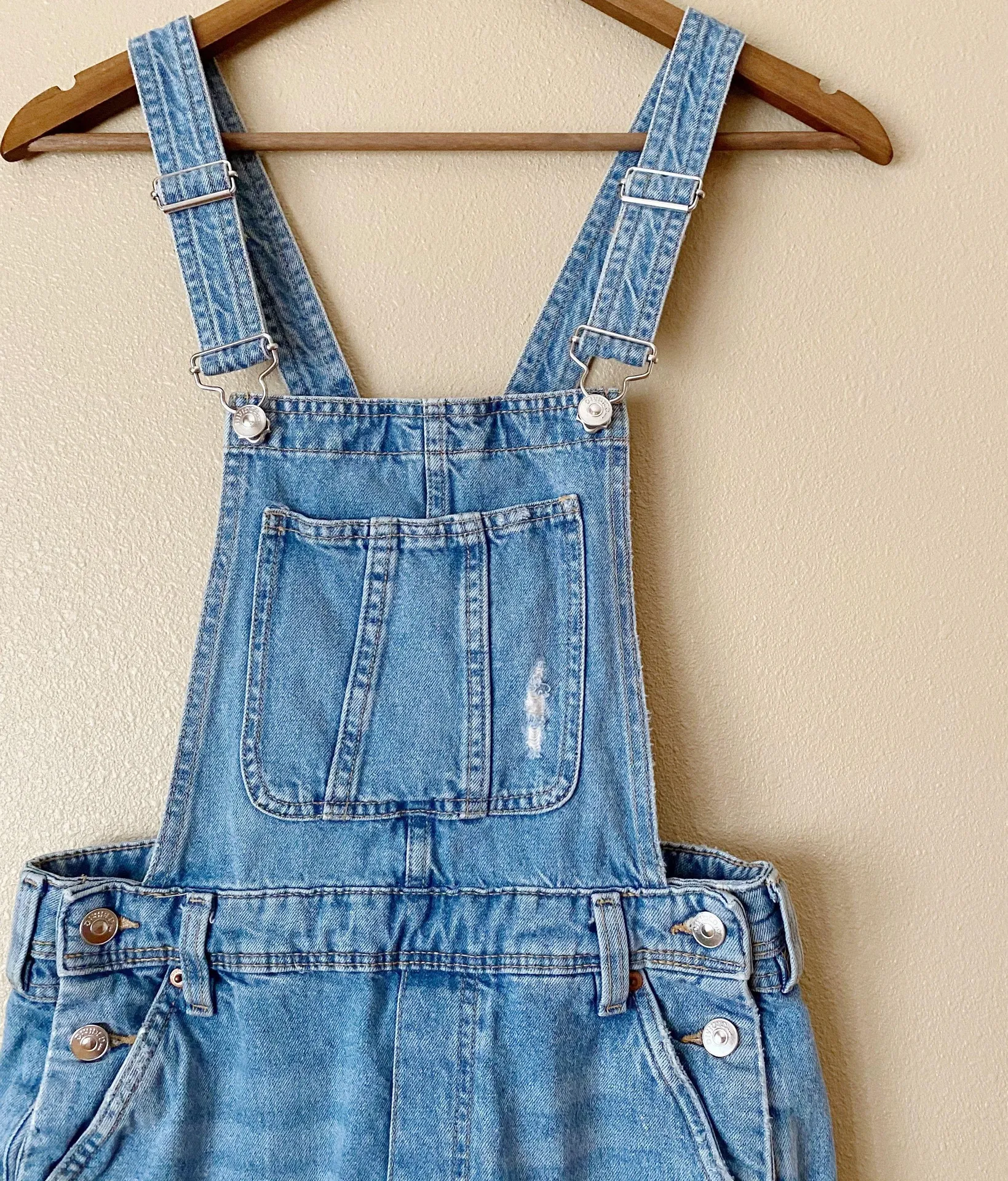 H&M Divided Jean Overall Shorts - Image 2