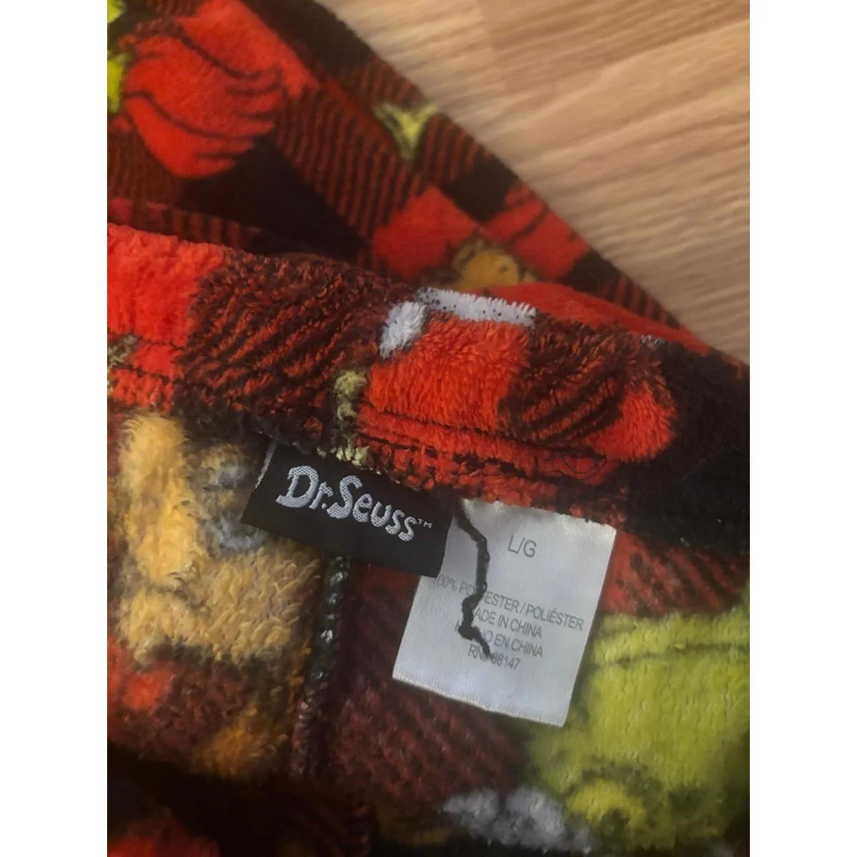 The Grinch Pajama Pants Size Large Red - Image 2