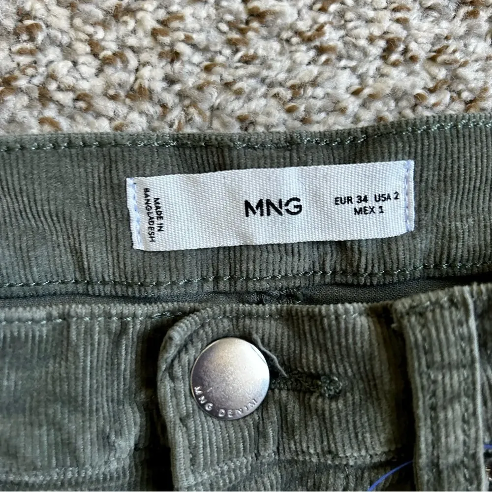 Mango Olive Green Corduroy Boot Cut Pants Size 2 - Image 4