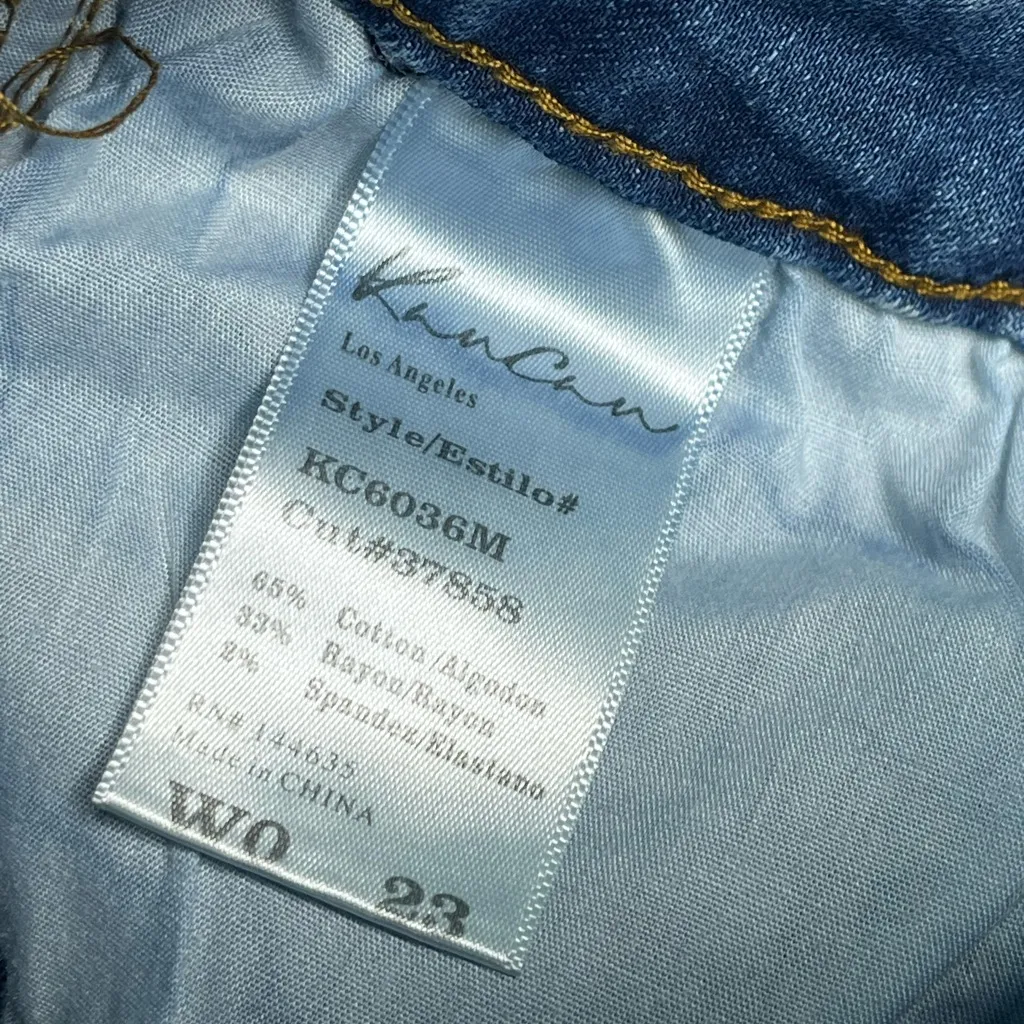 Kancan hi rise denim shorts size 23 Blue - Image 5