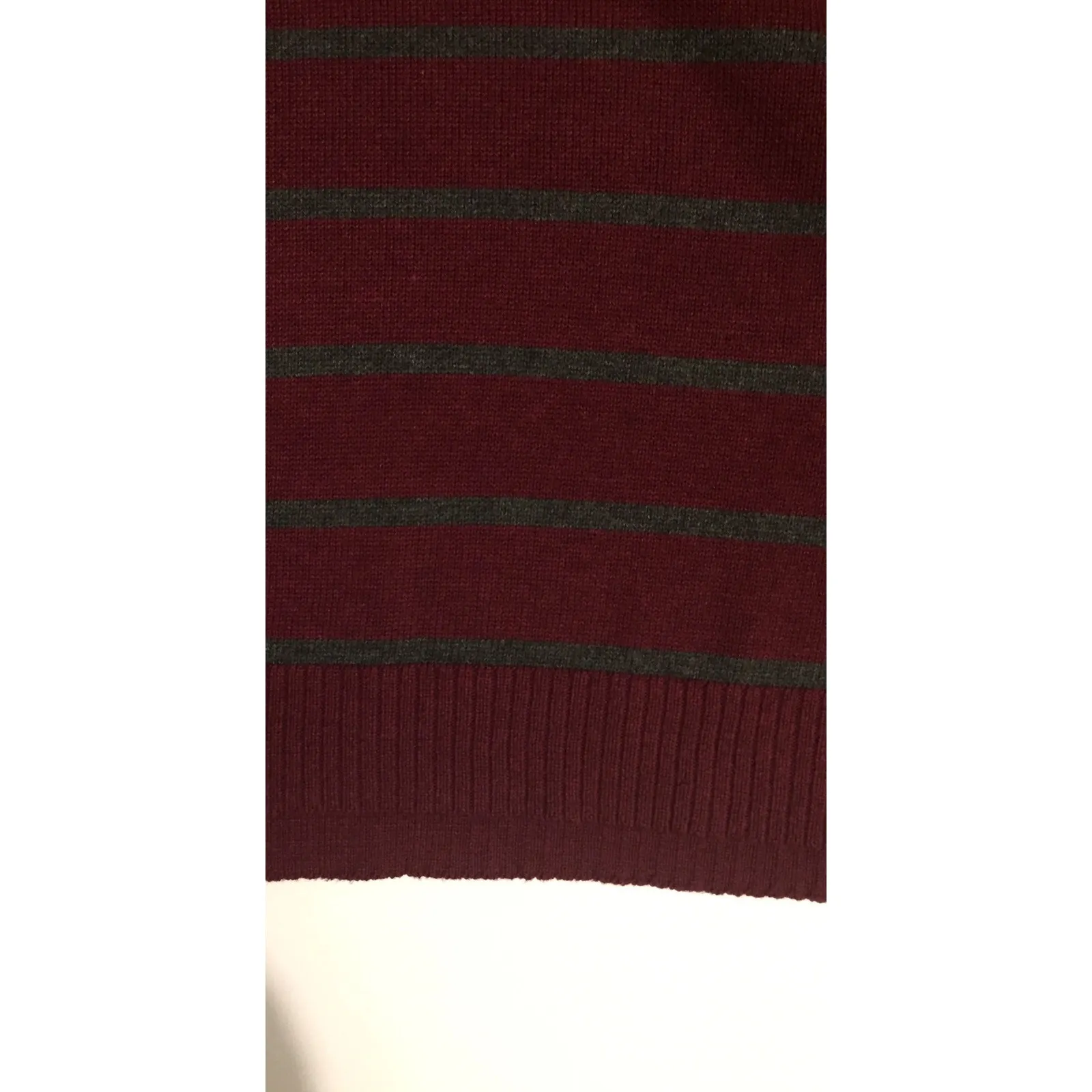 Women's Sz: 2X Jr. Plus Layering Striped Maroon And Gray Sweater By Arizona #21 - Image 3