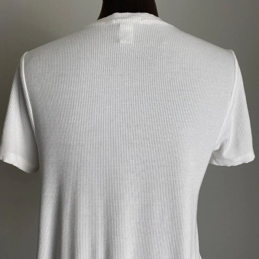 Forever 21 top short sleeve‎ ribbed casual lounge size S - Image 5