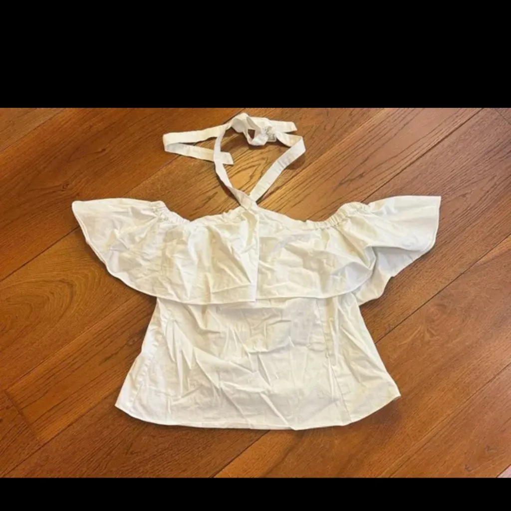 Rebecca Taylor White tie ruffled blouse size 2 - Image 2