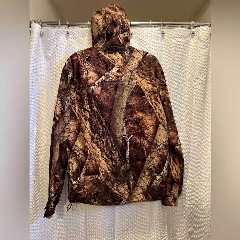 Camo Jacket by Gamehide Naked North Camo, Hooded, Zip Up, Water Resistant, Sz L Tan Size L - Image 8