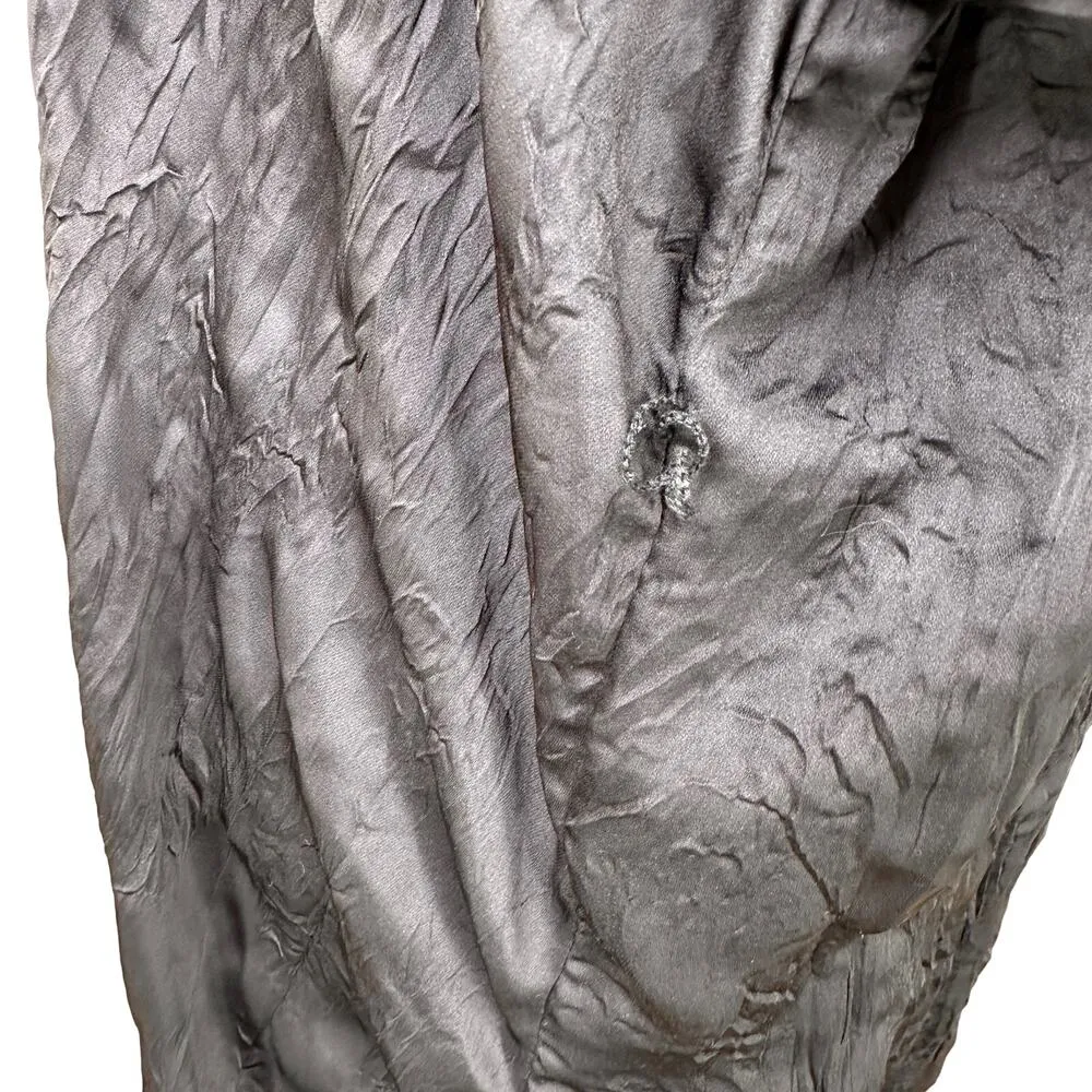 Zara Blue Wrap Crinkle Silky Robe Size XS - Image 6