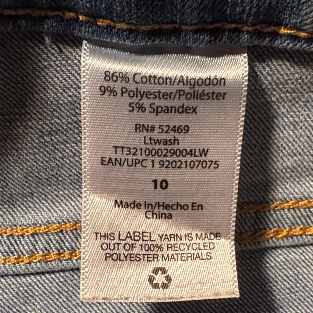 Time and tru high rise light wash skinny jeans, 10 Blue - Image 5