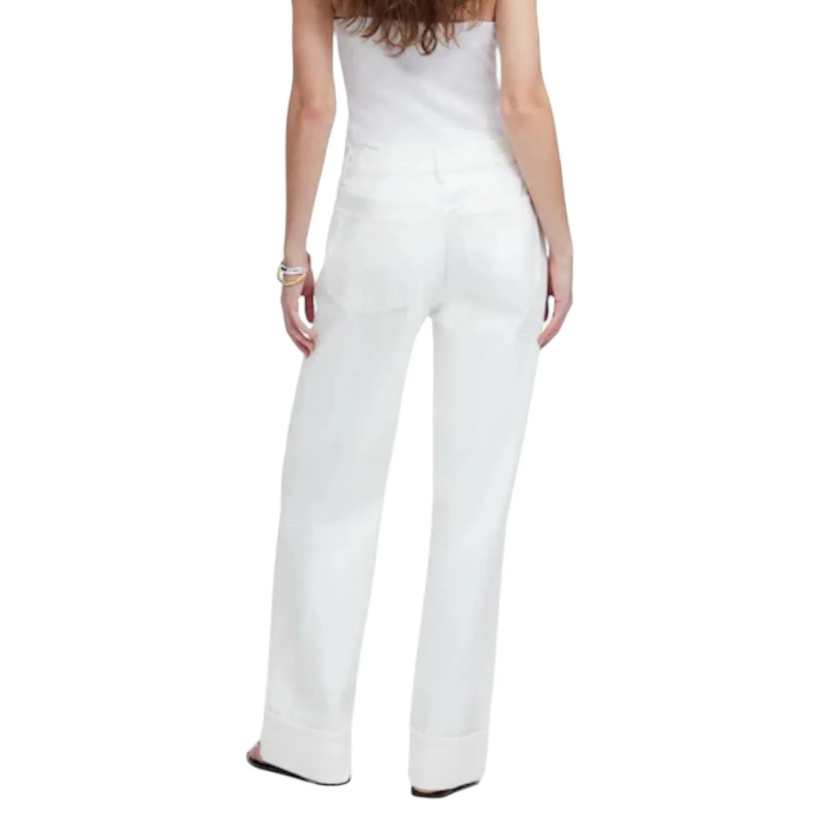 NWT Madewell Low Slung Baggy Pure White Rigid Jeans Women’s Size 28 - Image 3