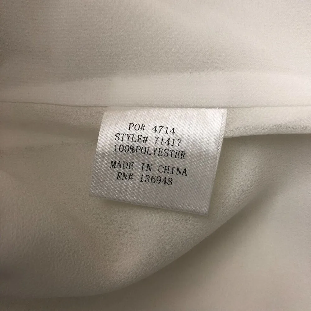 Six Crisp Days Womens Top Blouse Sleeveless Hi Low Hem Square Neck White S - Image 4