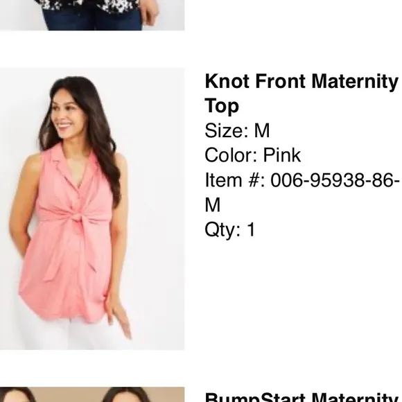 Motherhood Maternity Knot-Front Sleeveless Button-Down Top - Image 2