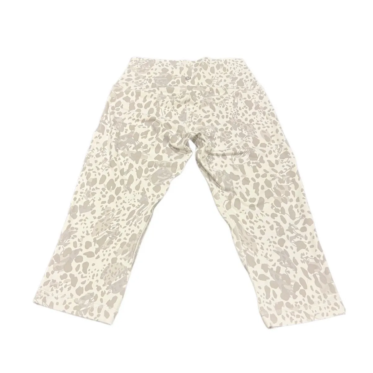 Lululemon Align HR Crop 17”L Nulu Size 6 Cheetah Camp Antique White Gray - Image 2