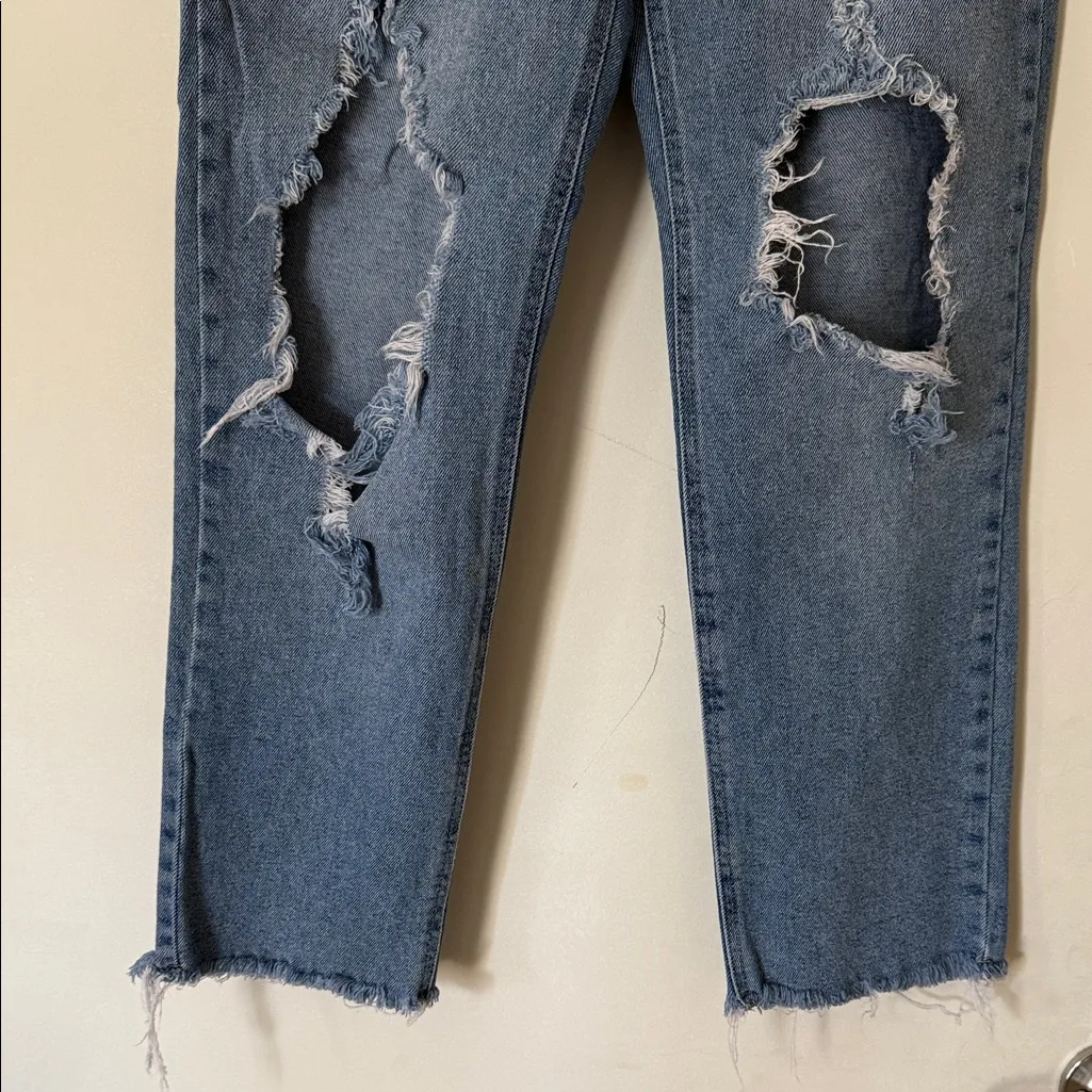 Wild Fable Blue Distressed Boyfriend Jeans - Image 4