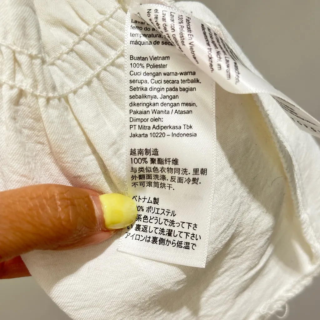 Topshop White Tied Cami Top/US4/UK8 - Image 6