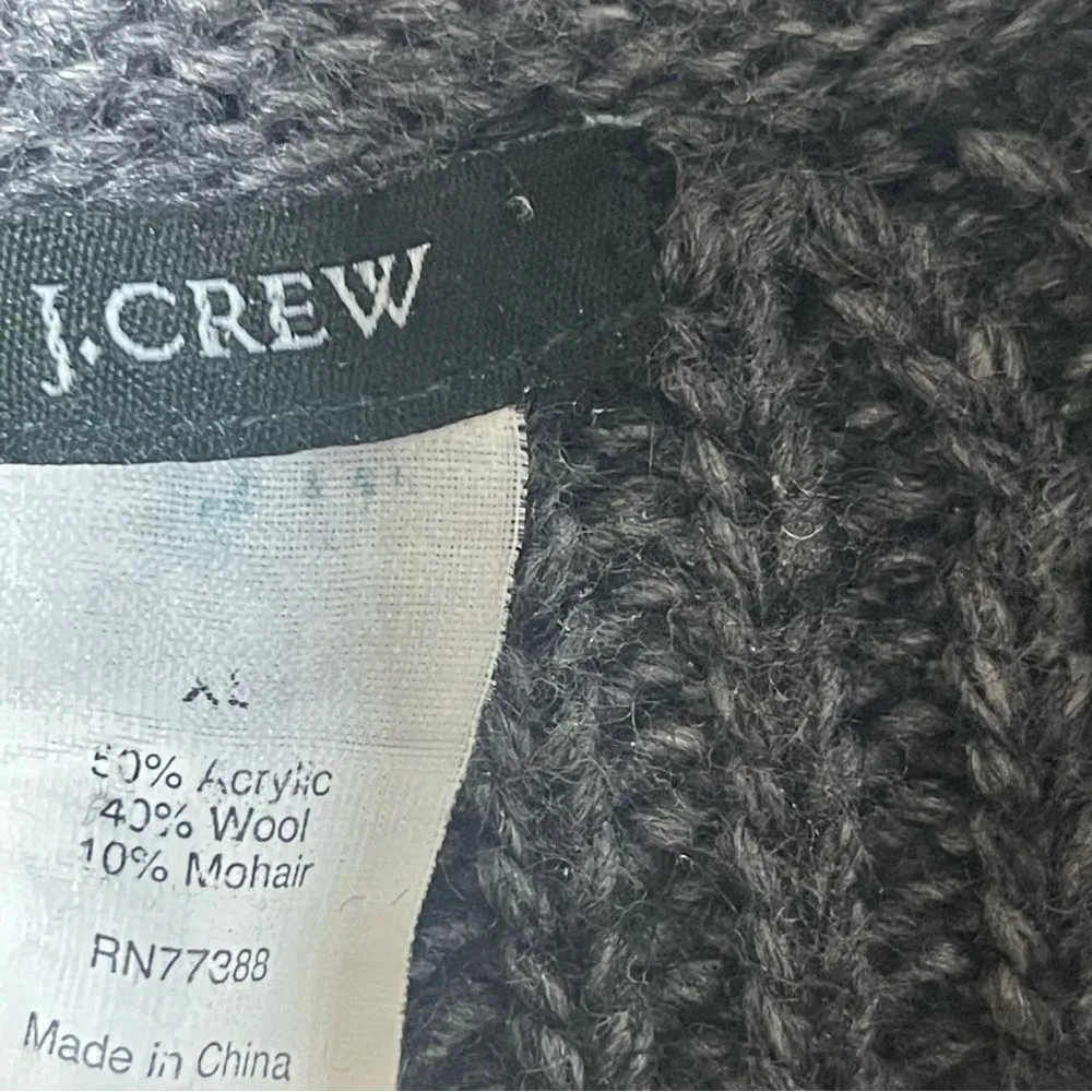 Vintage J. Crew Cardigan Sweater Wool Mohair Blend Size XS Timeless Classic Grey - Image 7