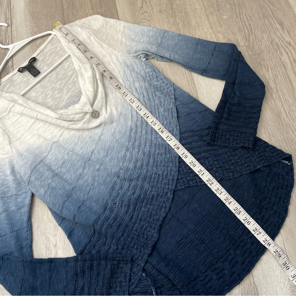 Fairy Grunge Top cowl ombre asymmetric long sleeve knit womens Blue (medium) art - Image 5