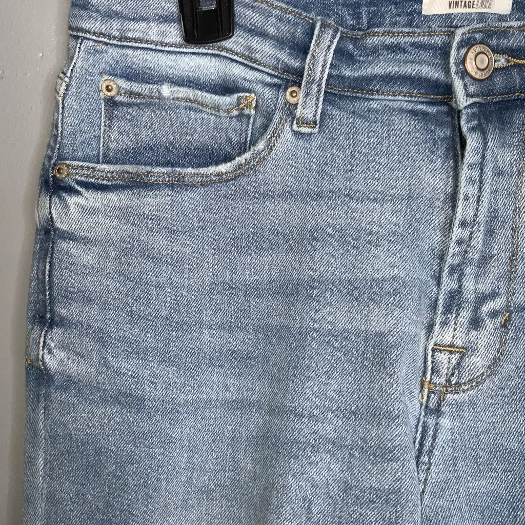 Kensie Light Blue Ella High Rise Cropped Straight Leg Jeans Size 10/30 - Image 5