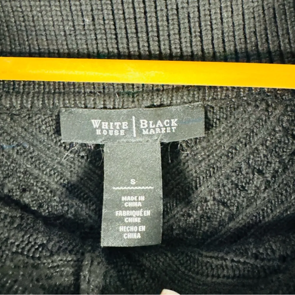 White House Black Market Poncho Knit Silver Button Wool Cowl Neck Open Shawl NWOT - Image 6