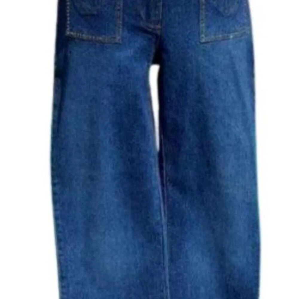 Cache Denim Crop Gaucho Jean Pant New Swarovski Crystal Trim 3" Cuff NWT $128 - Image 4