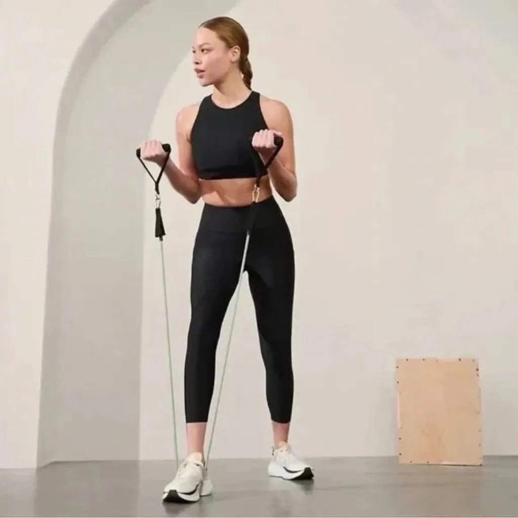 New Athleta S Flex Spacer Tipped Bra Black Small A-C - Image 3