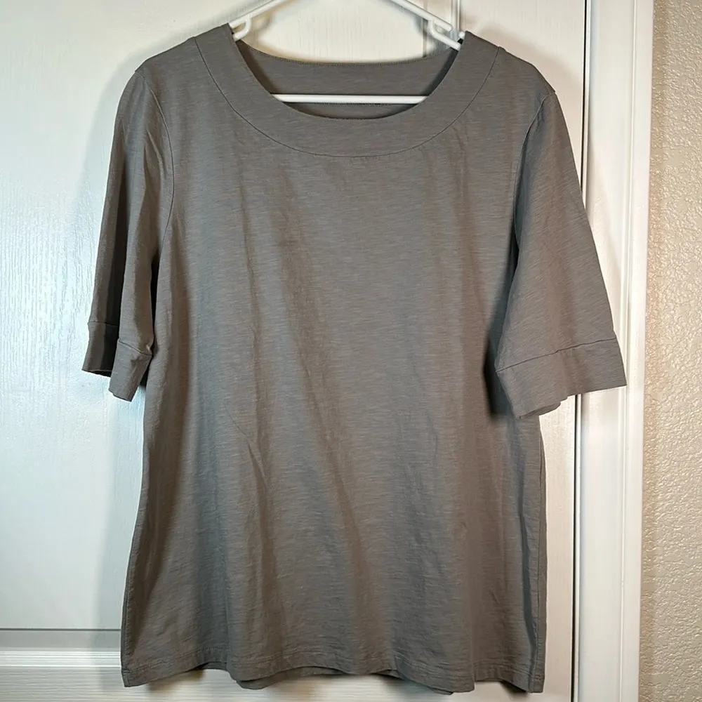 Pendleton Taupe Short Sleeve Pullover Blouse Shirt Size XL EUC #0700-AZ - Image 2
