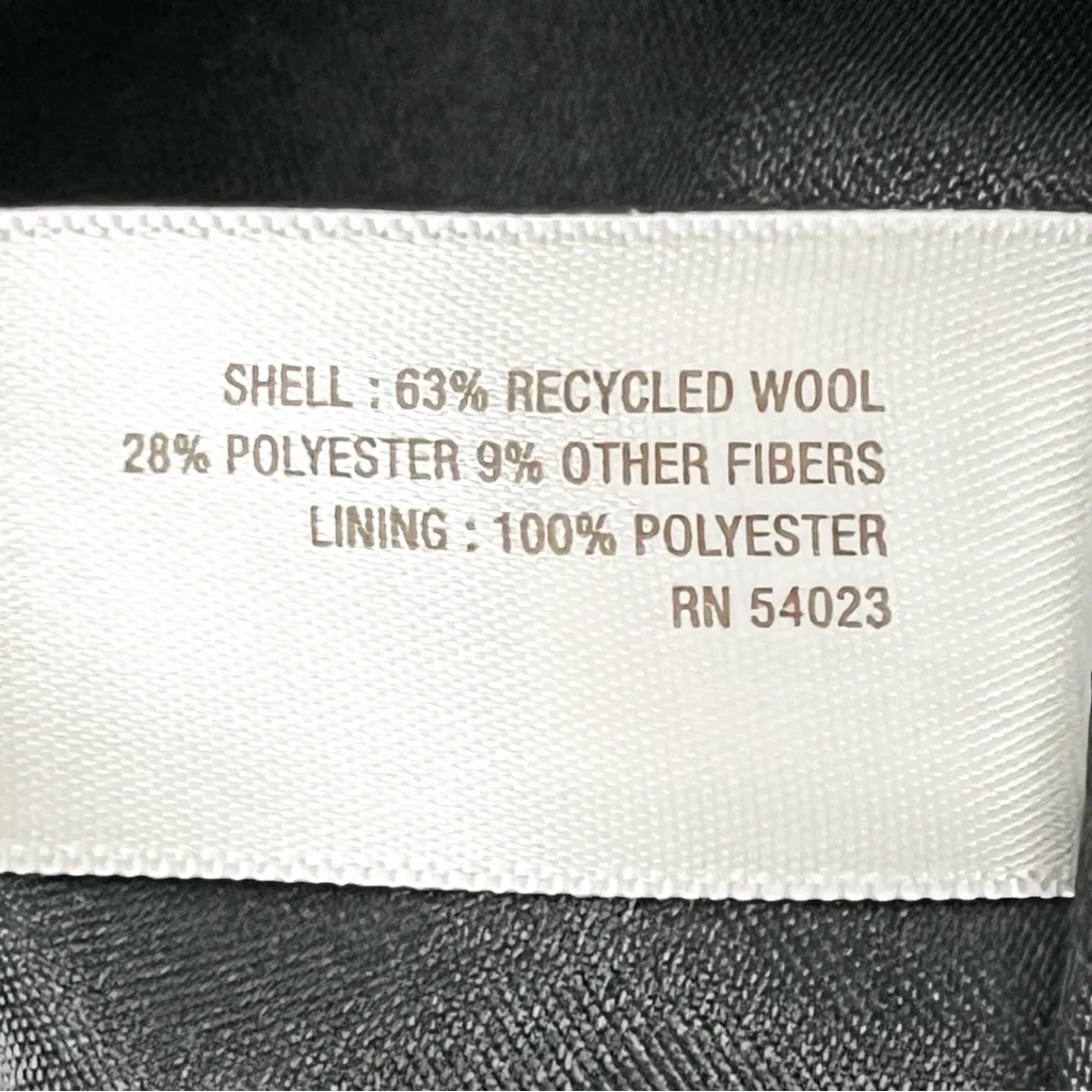 OLD NAVY Classic Black Wool Blend Lined Button Front Long Sleeves Pea Coat Small - Image 4