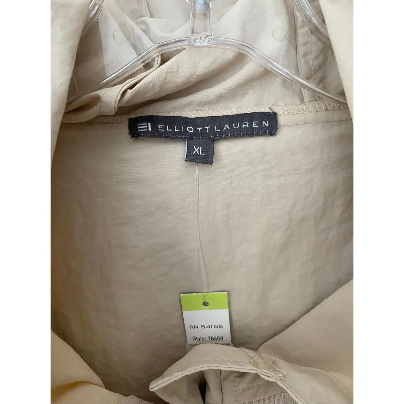 Elliott Lauren Cream Hooded Full Zip Knit Sleeve Jacket NWT Sz XL - Image 2