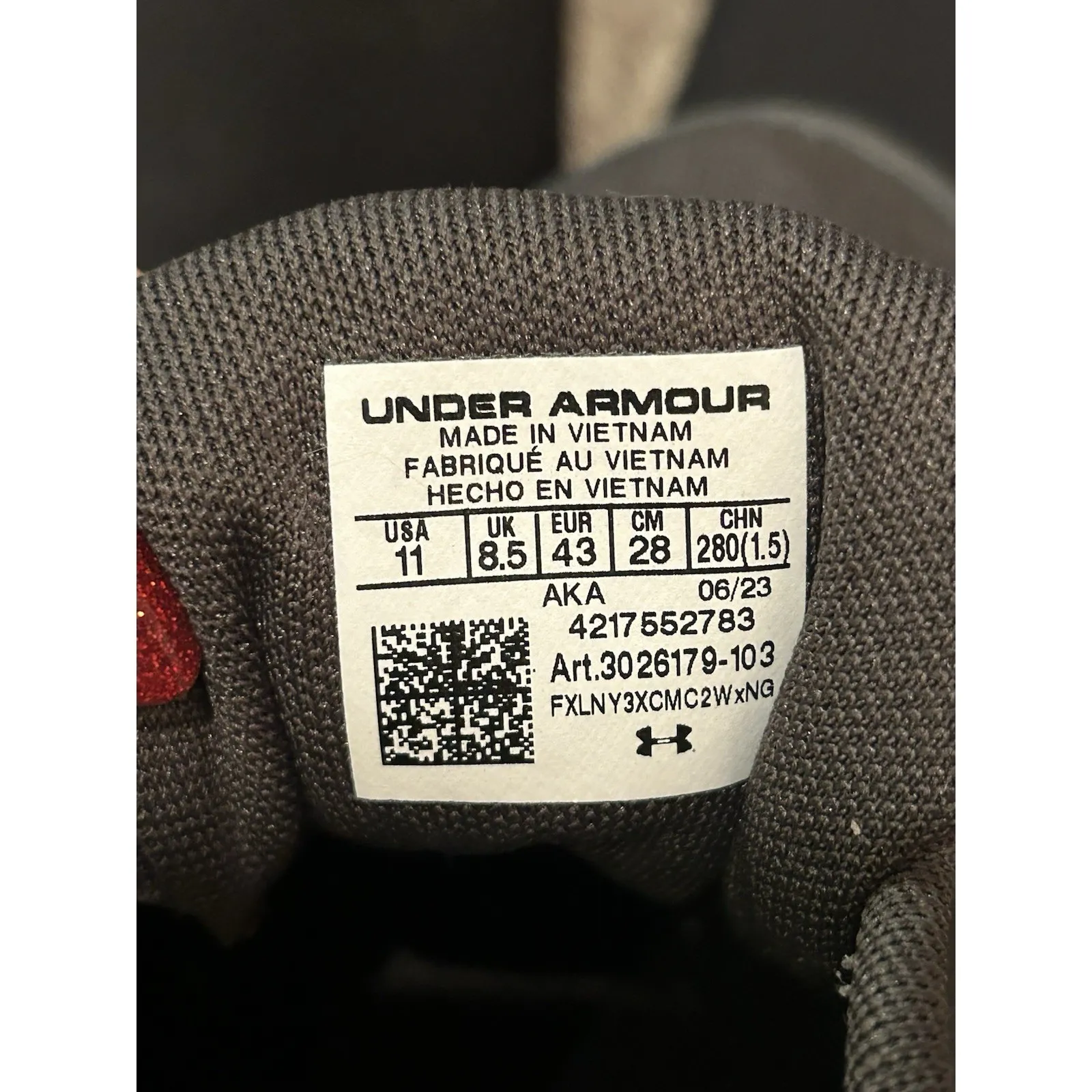 Under Armour Charged Assert 10 grey Running Shoes 3026179-103 Womens Size 11 - Image 8