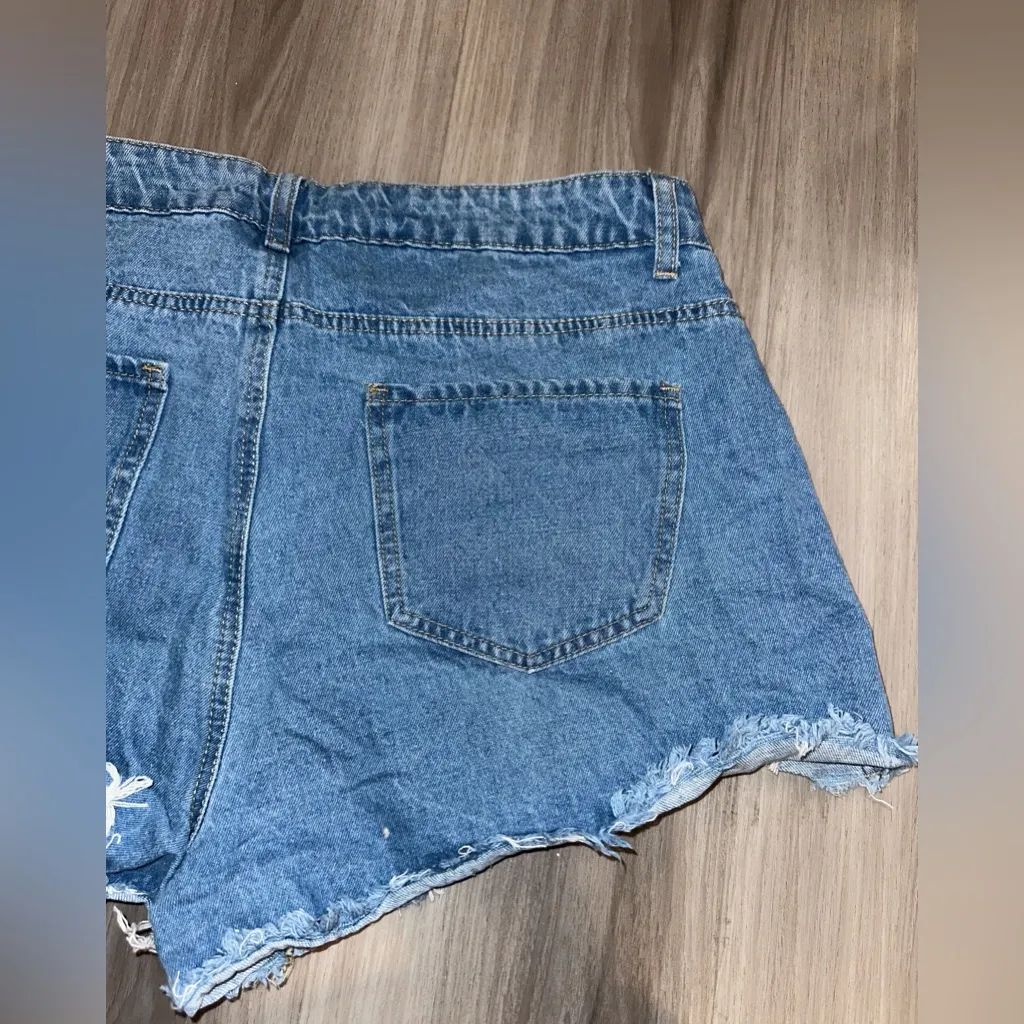 NWT Blue Jean Denim Cutoff Shorts High Rise Shorts Size XL SHEIN - Image 7
