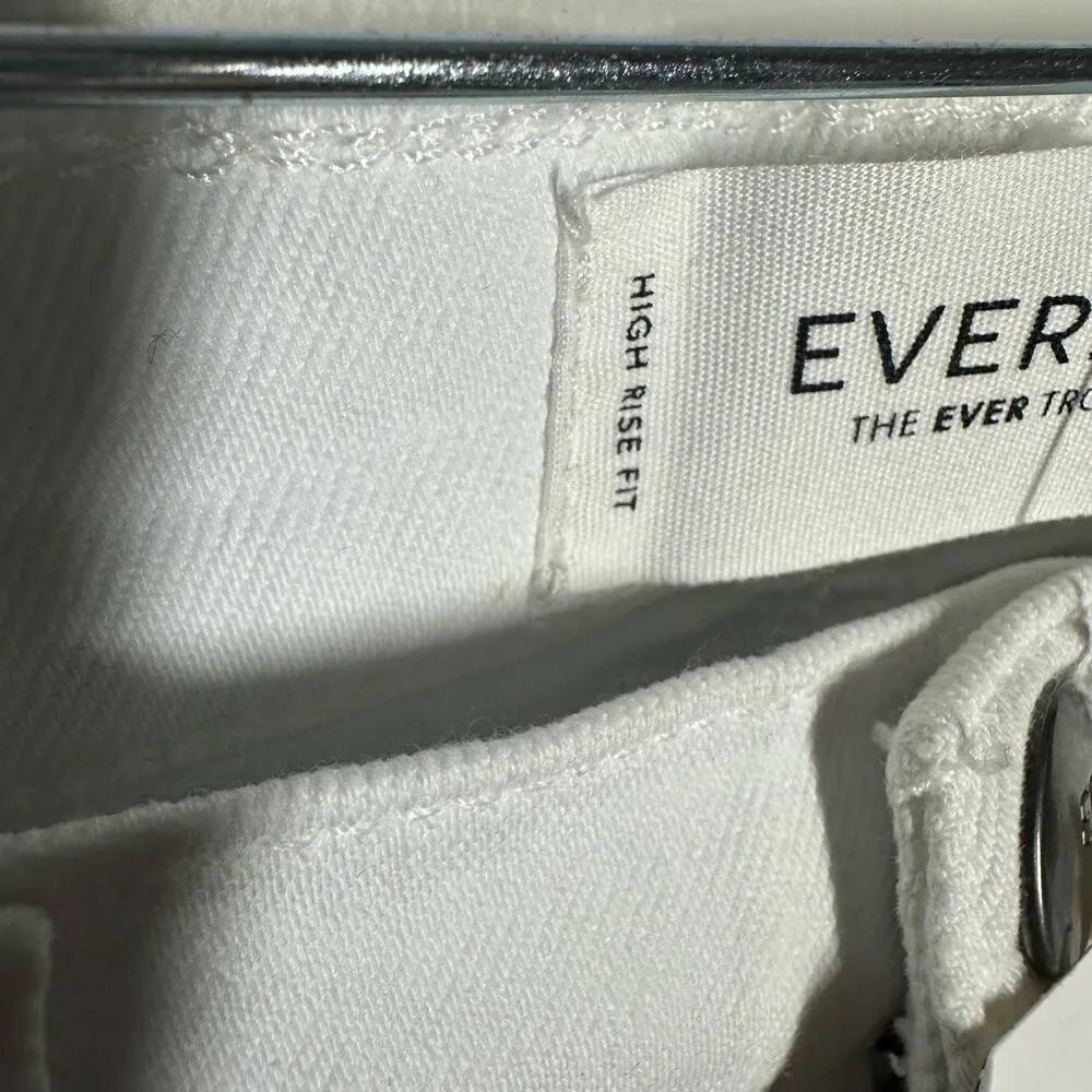 NEW Evereve White Ever Trouser Jeans Denim Size 28 Women's High Rise Straight - Image 5