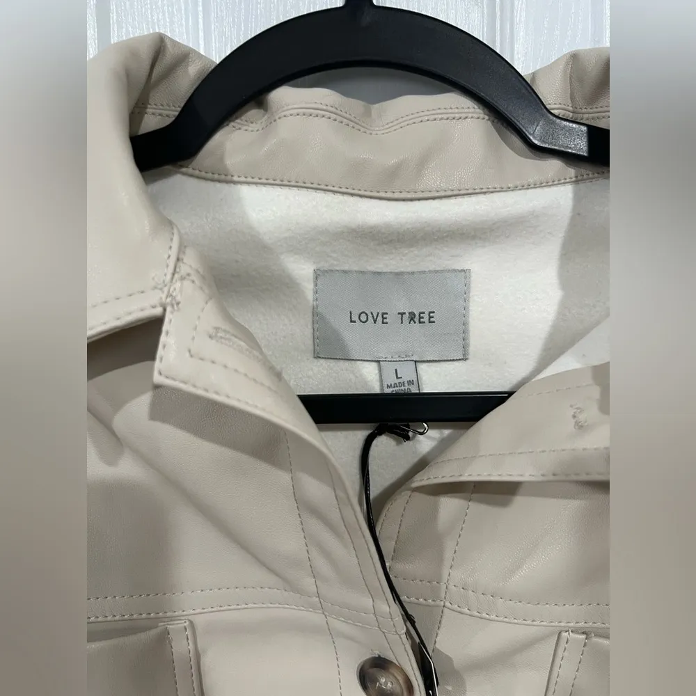 Love Tree faux leather crop jacket - Image 3