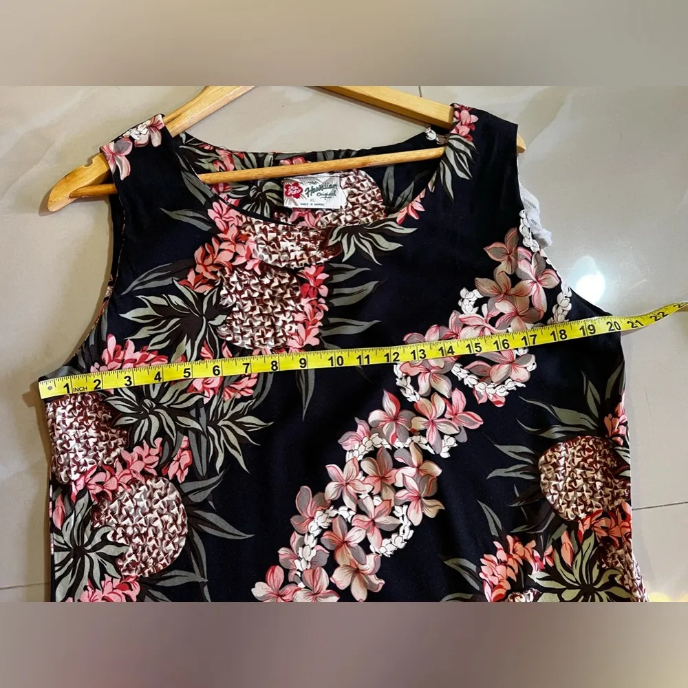 Hilo Hattie vintage hawaiian maxi dress size Large Black - Image 12