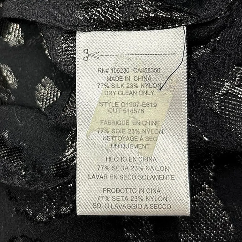 Equipment $158 Silk Kaylen Black Animal Leopard Print Sleeveless Tank Top Sz XS - Image 9