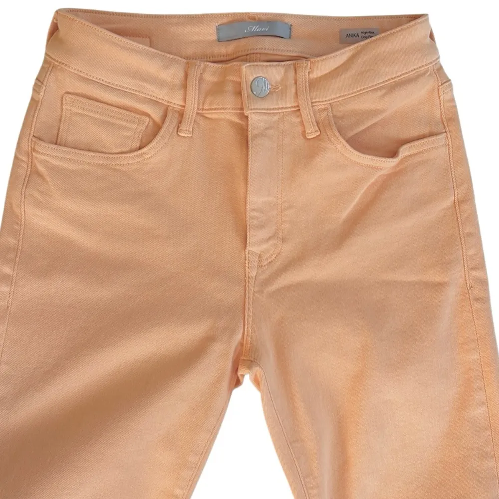 Like New Mavi Anika High Rise Crop Flare Jeans Peach Size 27 - Image 5