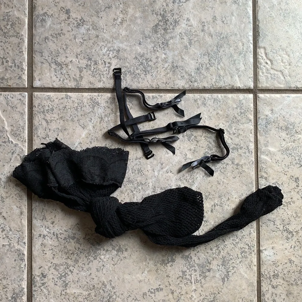 NWOT VS Black Floral Cutout Lace Teddy - Image 6