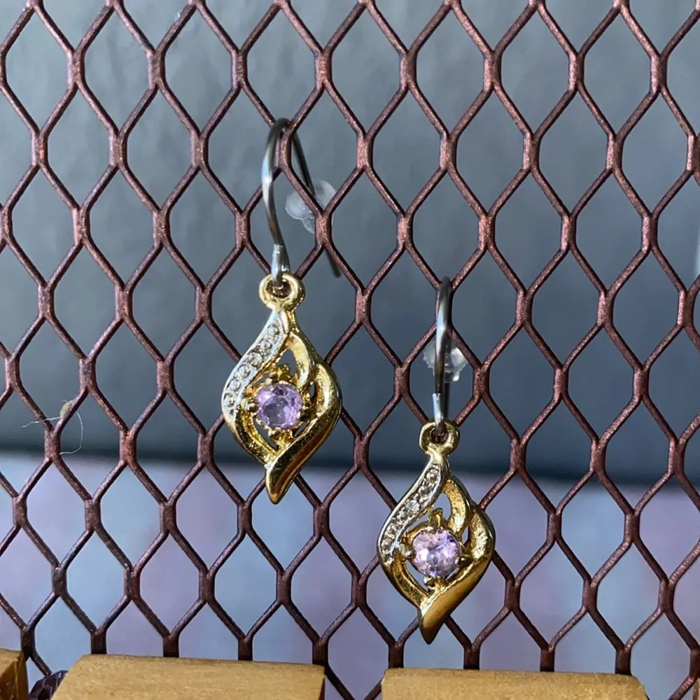 Rachel Zoe Gold and pink zirconia Earrings with bracelet - Image 2