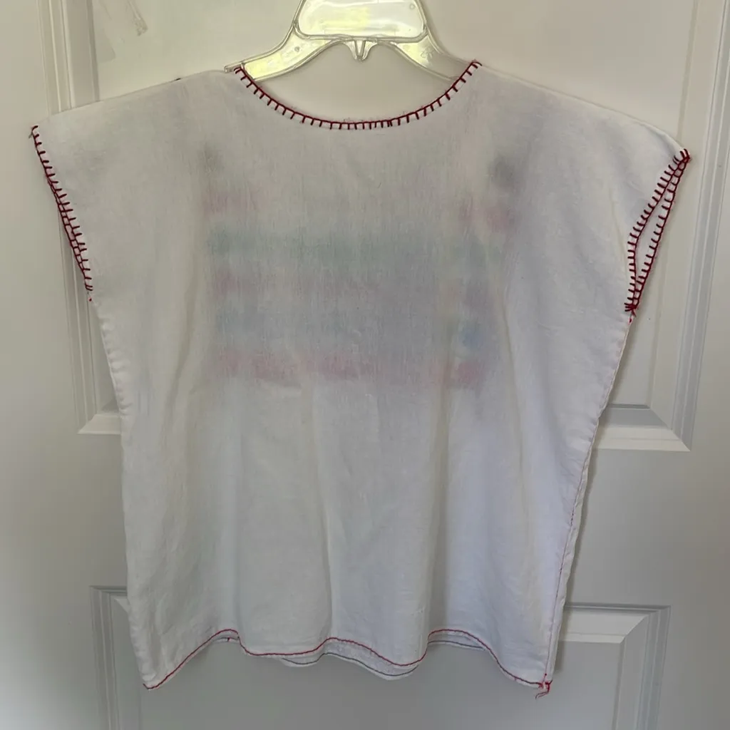 Handmade  Mexican Apple Embroidered Top Small - Image 3
